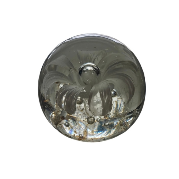 Art Glass Flower Paperweight - Picture 3 of 4